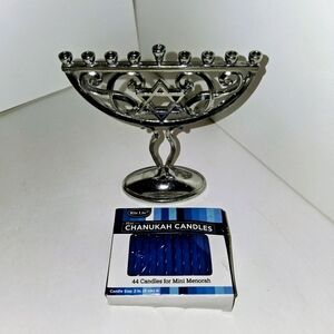 Rite Lite Mini Menorah with Blue Chanukah Candles